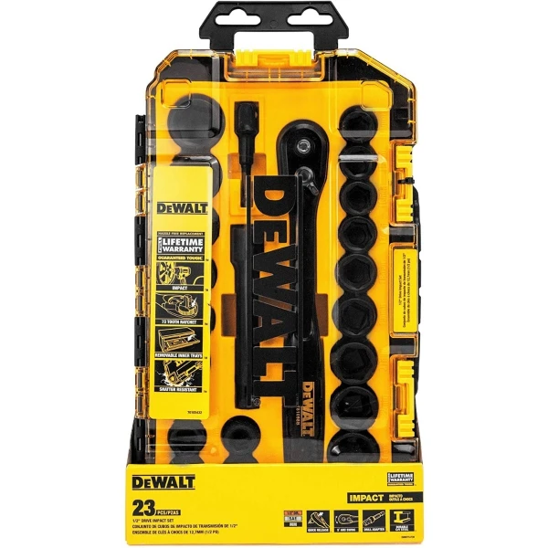 Set De 23 Piezas De Llaves Tubo De 1/2 Impacto. Dewalt Caja - Image 5