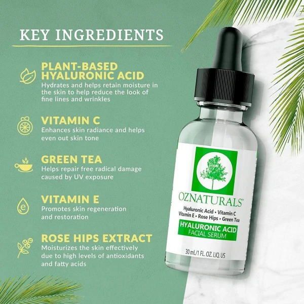 Oznaturals Anti Envejecimiento Ácido Hialurónico Suero 30ml Tipo De Piel Todo Tipo De Piel - Image 2