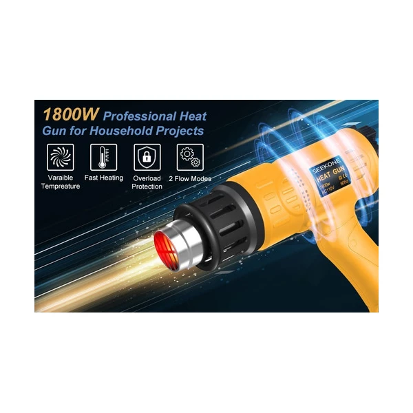 Pistola Aire Caliente Seekone 1800w Kit De Control Temperatu - Image 2