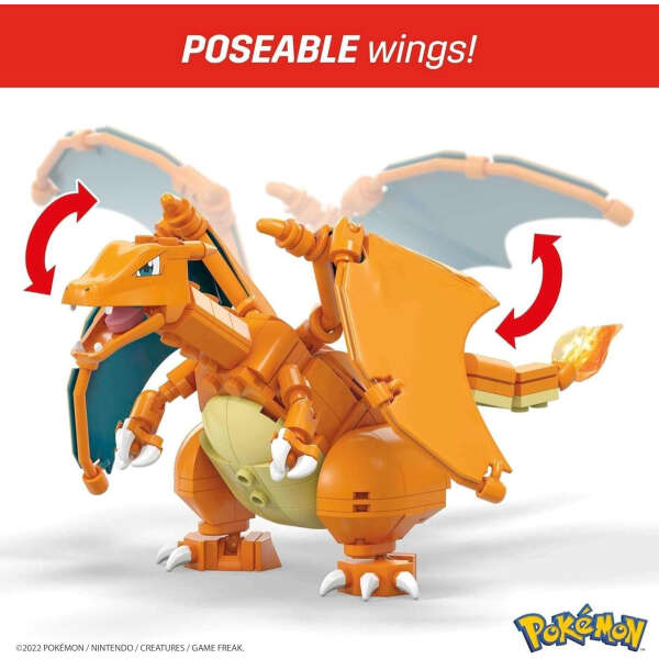 Mega - Juguete De Construcción, Pokemon, Charizard, 222 Pzas - Image 3