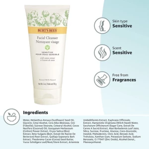 Crema Limpiadora Facial Piel Sensible 6oz Burt's Bees Gentle - Image 3