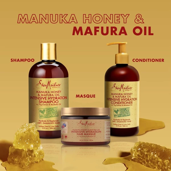 Sheamoisture Kit Shampoo, Acondicionador Y Mascarilla Manuka - Image 2