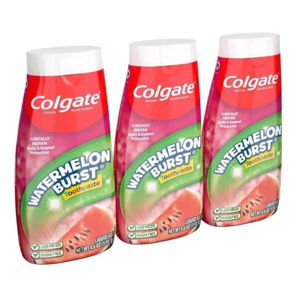 Colgate Kids 2en1 Pasta/enjuague Anti-caries, Sandia Pack 3 - Image 3