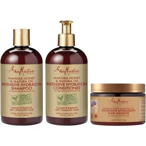 Sheamoisture Kit Shampoo, Acondicionador Y Mascarilla Manuka