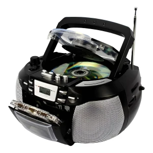 Reproductor De Cdmp3, Radio Amfm, Grabador Casete, Hannlomax Color Negro