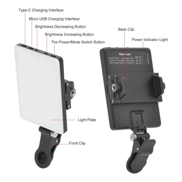 Newmowa Luz Recargable De Alta Potencia De 60 Led Ajustable - Image 4