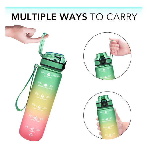 Goswag Botella De Agua Motivacional De 1l Color Multicolor - Image 4