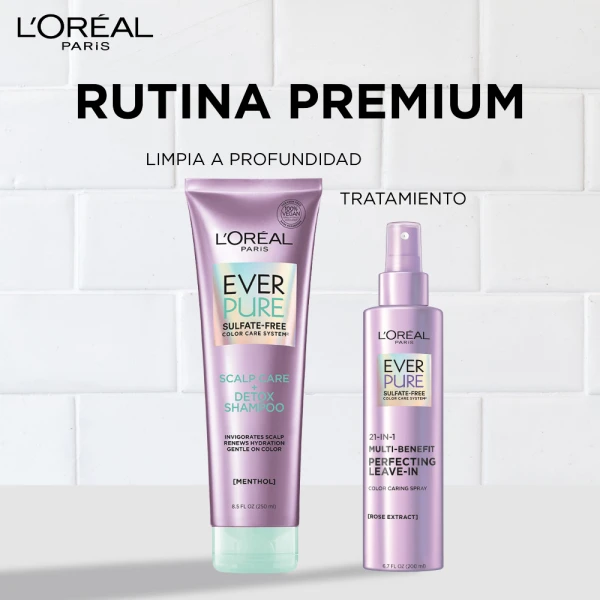 Loréal Paris Shampoo Ever Pure Scalp Detox Sin Sulfatos 250ml - Image 5
