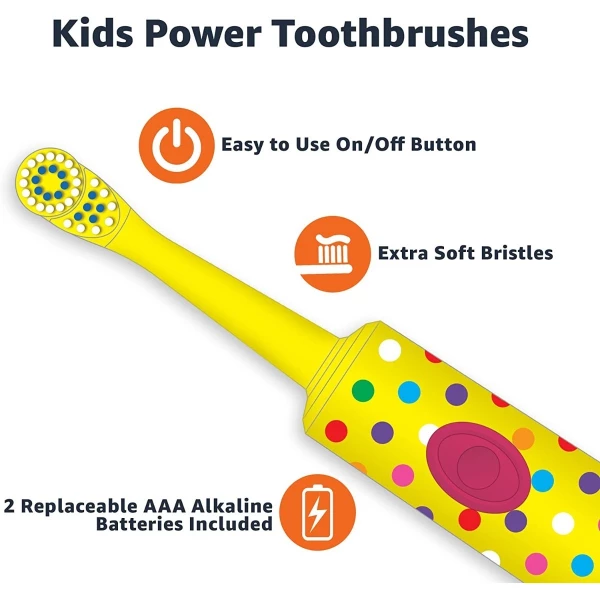 Cepillo De Dientes De Bateria (2 Pack) Amazon Basics Kids - Image 3
