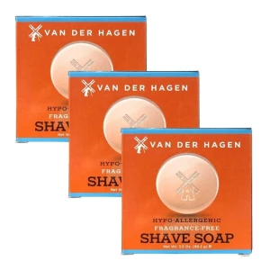 Van Der Hagen Jabón Afeitar Sin Fragancia Para Hombre 3pack