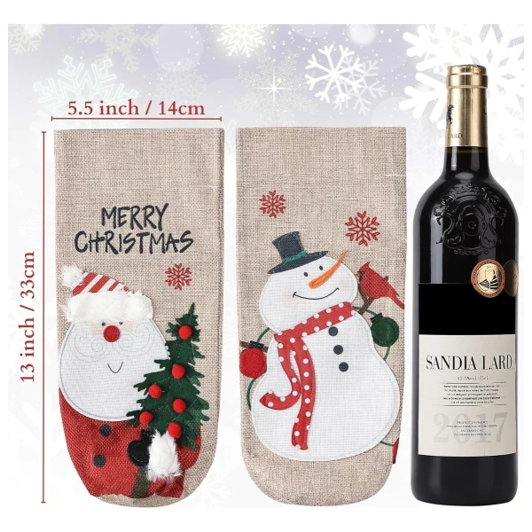 Mr. Pen - Bolsas De Vino De Navidad, Paquete De 4 - Image 3