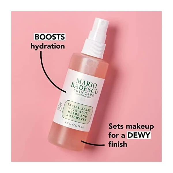 Loción Facial Spray With Aloe Herbs And Rosewater Mario Badescu Para Todo Tipo De Piel De 118ml - Image 3