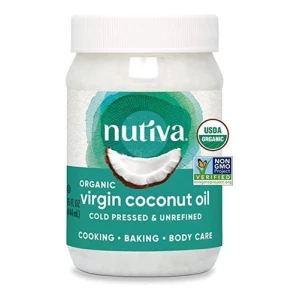 Aceite De Coco Orgánico Sin Refinar 100% Puro 444ml Nutiva