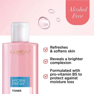 L'oreal Paris Hydrafresh Tonico Facial Sin Alcohol - 2 Pack Tipo De Piel Todo Tipo De Piel - Image 3