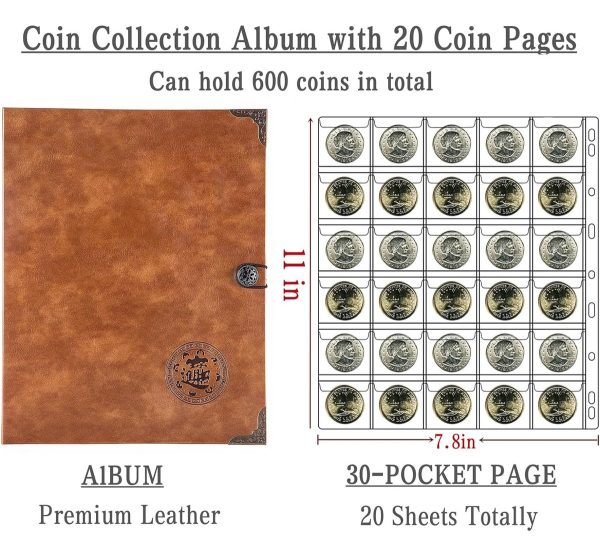Ettonsun - Álbum De Colección De Monedas De 600 Bolsillos. - Image 2