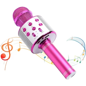 Micrófono Inalámbrico Bluetooth Karaoke Niños Y Niñas Rosa
