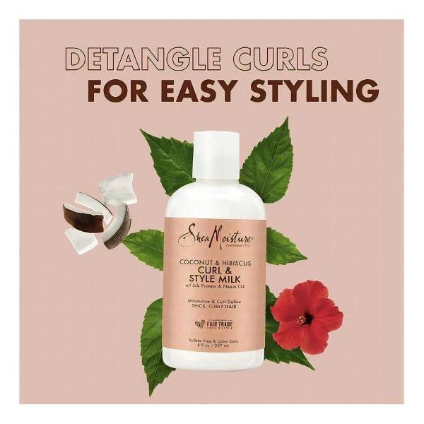 Sheamoisture Leche Curl And Style Para Cabello Grueso Rizado - Image 3