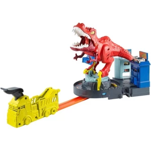 Hot Wheels T-rex Rampage - Juego De Pistas Con 1 Carro Color Rojo