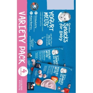 Gerber Snacks Para Bebé De Yogur Fresa Y Frutos Rojos 4unid