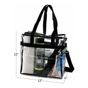 Bolso Tote Transparente Aprobado Por El Estadio Nfl - Tirant Color Negro Diseño De La Tela Liso - Image 2