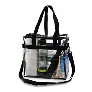 Bolso Tote Transparente Aprobado Por El Estadio Nfl - Tirant Color Negro Diseño De La Tela Liso