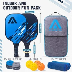 Athpetic Juego De 2 Raquetas Pickleball, 4 Bolas Y 2 Agarres - Image 2