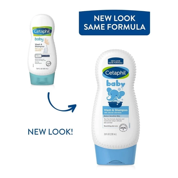 Cetaphil Baby Wash And Shampoo 230ml Organic Jabón Líquido - Image 2