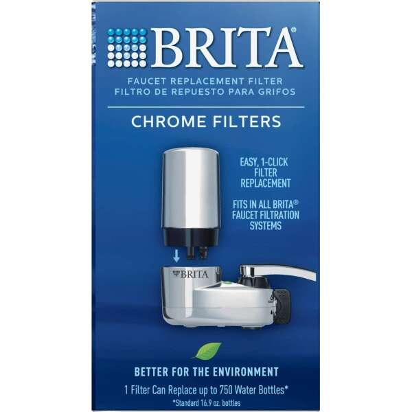 Brita Filtros De Agua De Repuesto Básicos, 3 Pack Cromados - Image 3