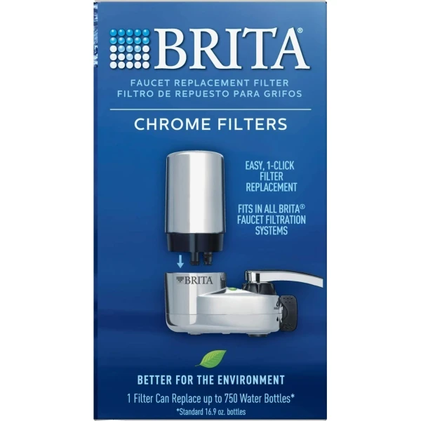Brita Filtros De Agua De Repuesto Básicos, 2 Pack Cromados - Image 3