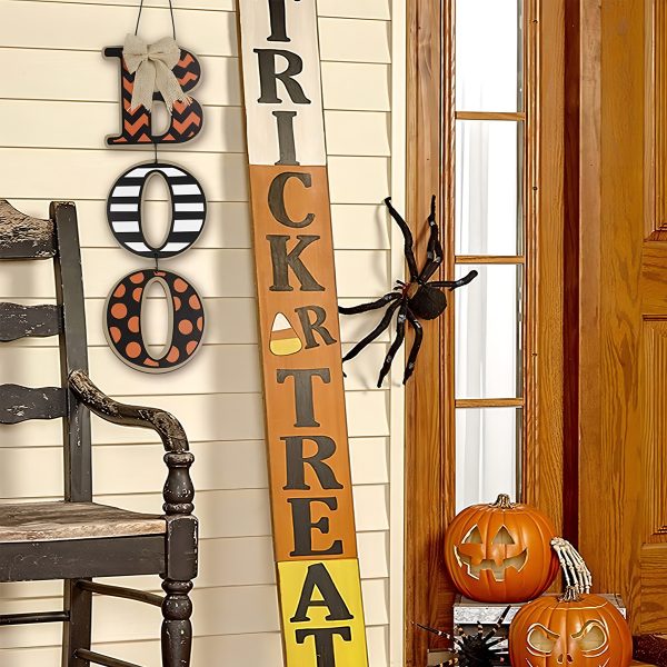 Doitool Boo - Letrero De Pared De Halloween Color Marrón - Image 4