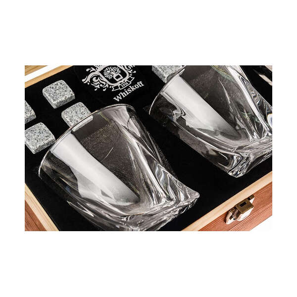 Juego De 2 Vasos De Whisky, Piedras De Whisky Bourbon, Pinza Color Marrón - Image 3