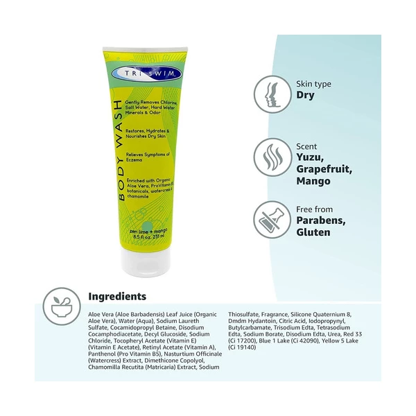 Gel De Baño Removedor De Cloro Lima+mango Triswim 251ml - Image 5