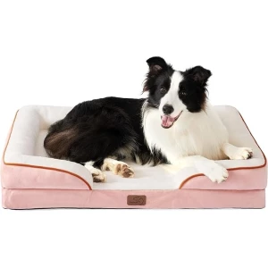 Cama Sillon Ortopedica Para Perros Grandes Color Rosado Diseño Colores