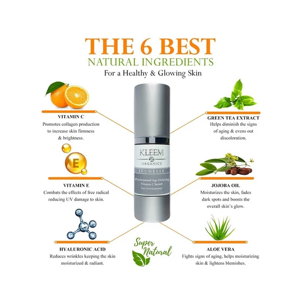 Serum Vitamin C, Acido Hialuronico, Vitamin E Kleem Organics Tipo De Piel Todo Tipo De Piel - Image 2