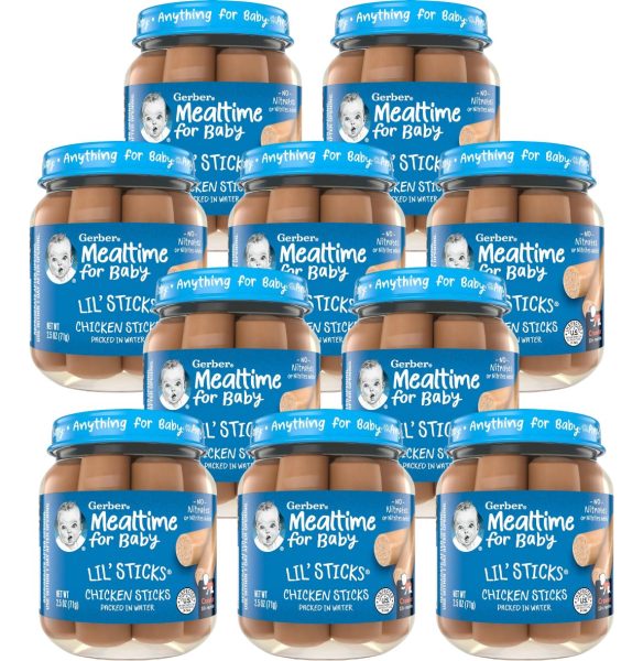 Gerber Salchichas De Pollo Baby Lil Empacados En Agua 10 Und - Image 2