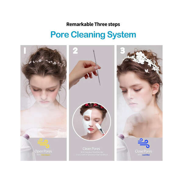 Googooms - Vaporizador Facial Nano, Con Kit De Spa Color Blanco Y Morado - Image 5
