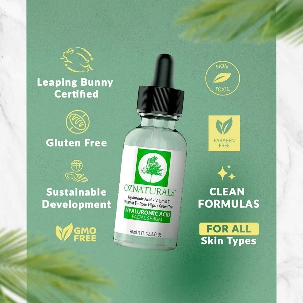 Oznaturals Anti Envejecimiento Ácido Hialurónico Suero 30ml Tipo De Piel Todo Tipo De Piel - Image 5