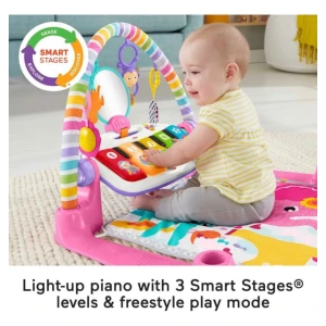 Fisher Price Deluxe Pataditas Piano Gimnasio Musical Bebe Color Rosa - Image 5