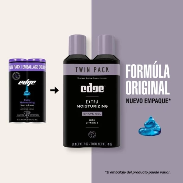 Espuma Para Afeitar Edge Extra Moisturizing Pack 2 - Image 5