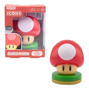 Lámpara Coleccionable Hongo Rojo 3d (super Mario Bros.)