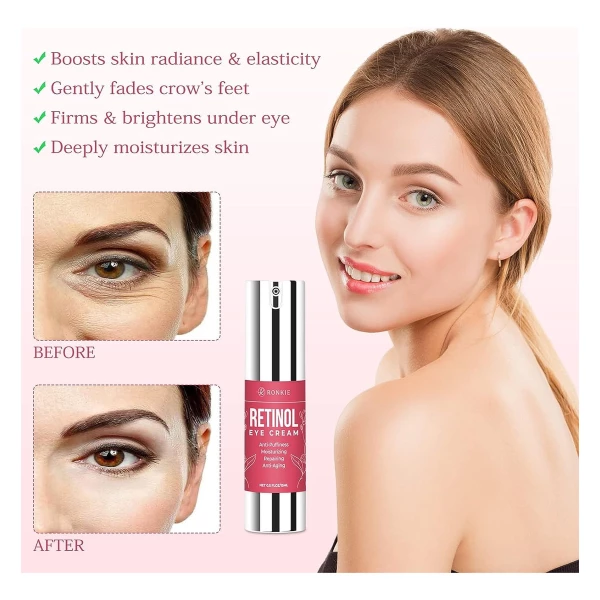 Ronkie Crema De Ojos Con Retinol Para Ojeras E Hinchazón Momento De Aplicación Noche Tipo De Piel Todo Tipo De Piel - Image 5