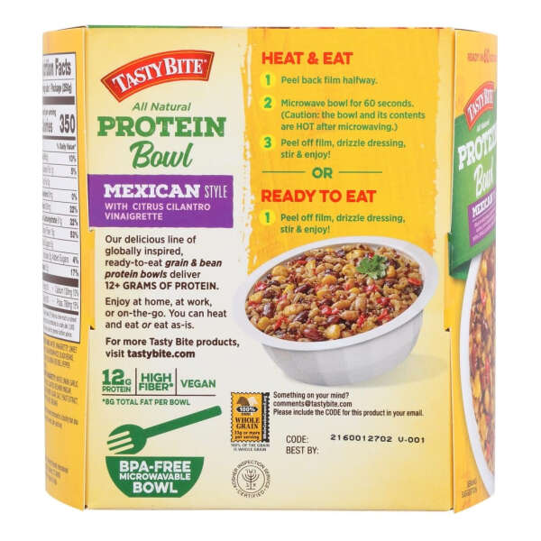 Tasty Bite Cuenco De Proteínas Estilo Mexicano, 60 Seg 250g - Image 2