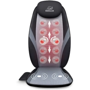 Silla Masajeadora Térmica Snailax Shiatsu Con Control Remoto