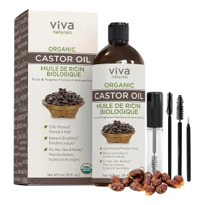 Aceite De Ricino Orgánico 100% Puro 473 Ml Viva Naturals