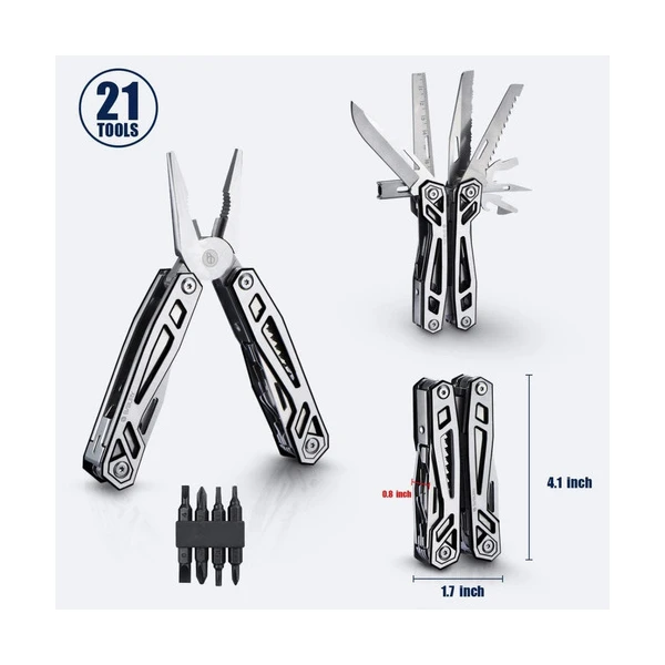 Alicates Multiherramientas Bibury, 21 En 1, Acero Inoxidable - Image 2