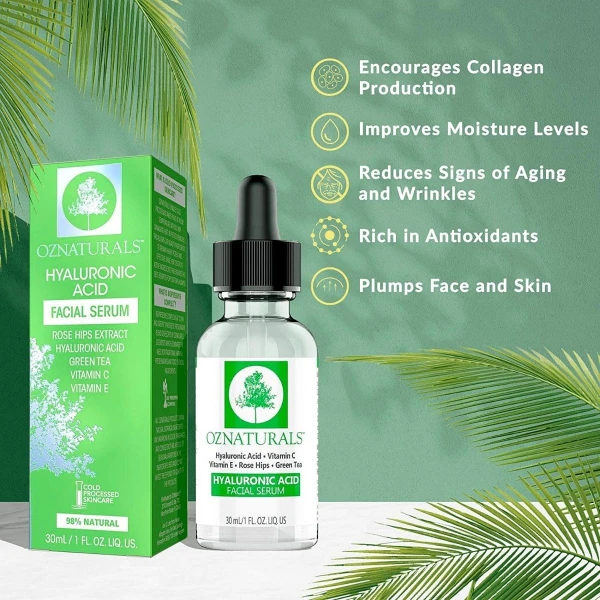 Oznaturals Anti Envejecimiento Ácido Hialurónico Suero 30ml Tipo De Piel Todo Tipo De Piel - Image 3
