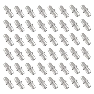 Clavijas Para Estantes 5mm Paquete De 50 Níquel Y Metal
