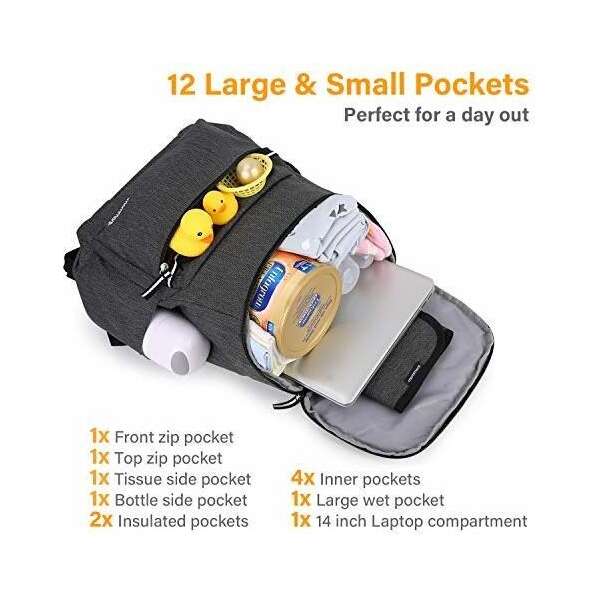 Mama Mochila Ligera Para Pañales Con Cambiador Bolsillo Ais - Image 2