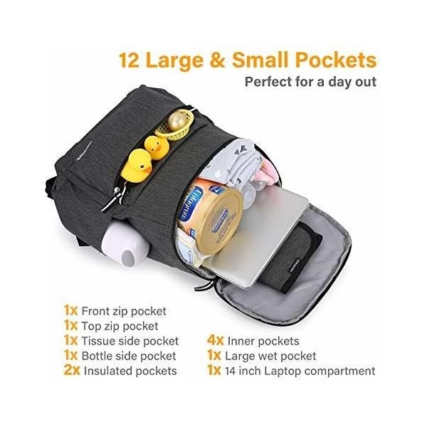 Mama Mochila Ligera Para Pañales Con Cambiador Bolsillo Ais - Image 2