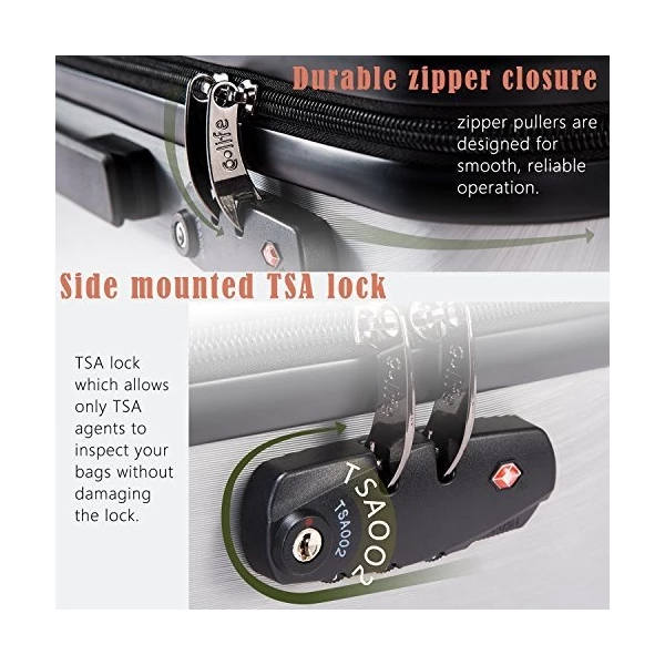 Coolife Equipaje Maleta Expansible 3 Piezas Set Con Tsa Lock - Image 5